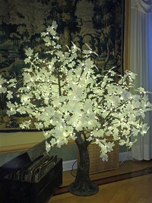 ALBERO A LED CON FOGLIE BIANCHE 170 CM -PRESTIGE-